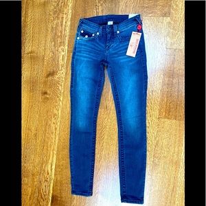 True Religion Halle Mid Rise Size 25 Jeans NWT